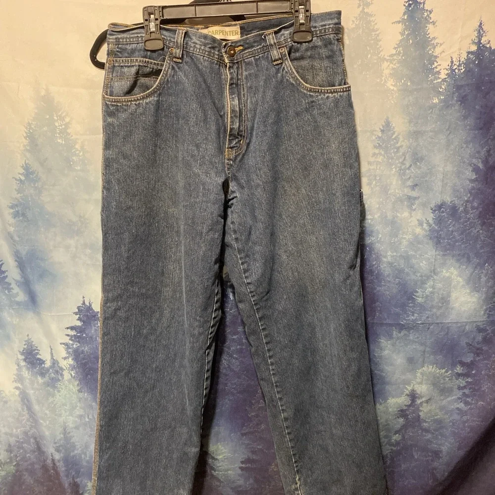 VINTAGE Faded Glory Carpenter Jeans 34x32 Lined